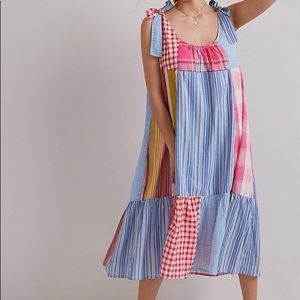 Anthropologie Pilcro Plaid Patchwork Midi